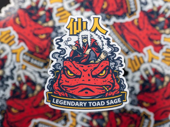 Legendary Toad Sage Sticker | Jiraiya Naruto Anime Vinyl | Sage Mode Fan Art