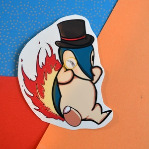Adesivo Pokemon - Cyndaquil elegante