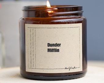 Dunder Mifflin Funny Candle, The Office TV Show Candle, Dunder Mifflin Funny Gift, Gifted Candle, Michael Scott Gift, Michael Scott Decor