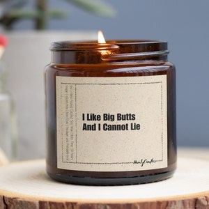 I Like Big Butts And I Cannot Lie Funny Candle, Funny Relationships Gift, Funny Candle, Gifted Candle, Gift For Her Him, Valentines Day Gift