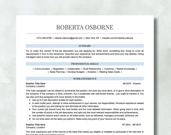 ATS Friendly Resume Template for Google Docs, ATS Compatible Resume Template, Professional Executive Resume Template