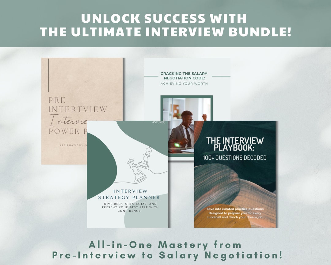 Ultimate Interview Success Bundle: Digital Guides, Affirmation Cards ...