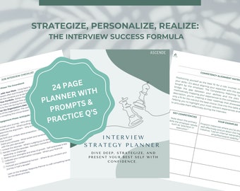 Interview-Strategy-Planer: Umfassendes Vorbereitungs-Arbeitsbuch, wesentliche Fragen und Techniken