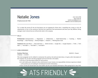 Minimalist ATS CV Template 2023 for Google Docs: Professional 1 & 2 Page Resume, Modern Executive Design, Matching Cover Letter Included