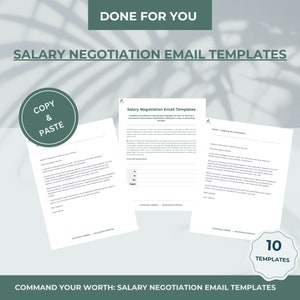 Salary Negotiation Email Templates