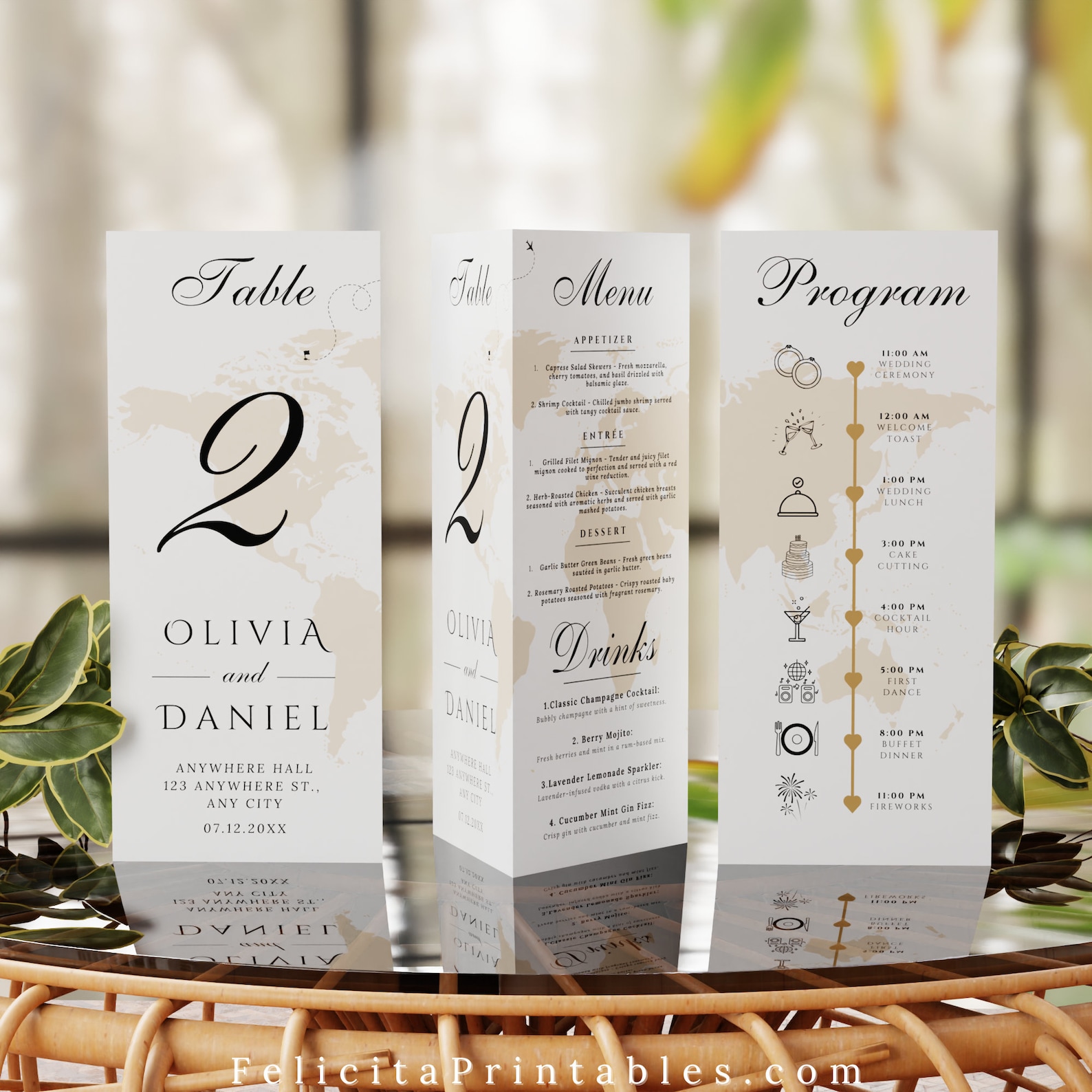 Destination Trifold Wedding Table Sign, Travel Triangle Table Number ...