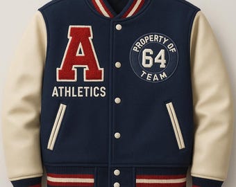Custom Varsity Jacket Personalized | Custom Letterman Jacket | Embroidered College Bomber | Unisex Baseball Jacket | Custom Team Jacket