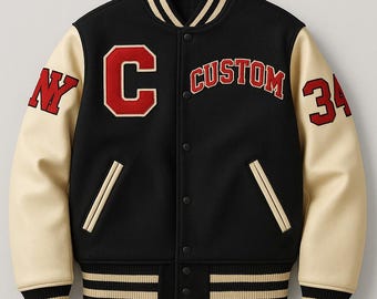 Custom Varsity Jacket – Personalized Letterman Jackets | Bulk & Single Orders | Team, School, Logo, Embroidery, Fast Shipping