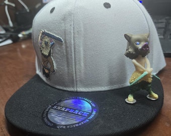 Inosuke - Anime - Snapback Hat - Removable Figurine -New!!! Demon Slayer