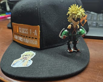 Bakugo - MHA - Snapback Hat - Anime - Removable Figurine!!!