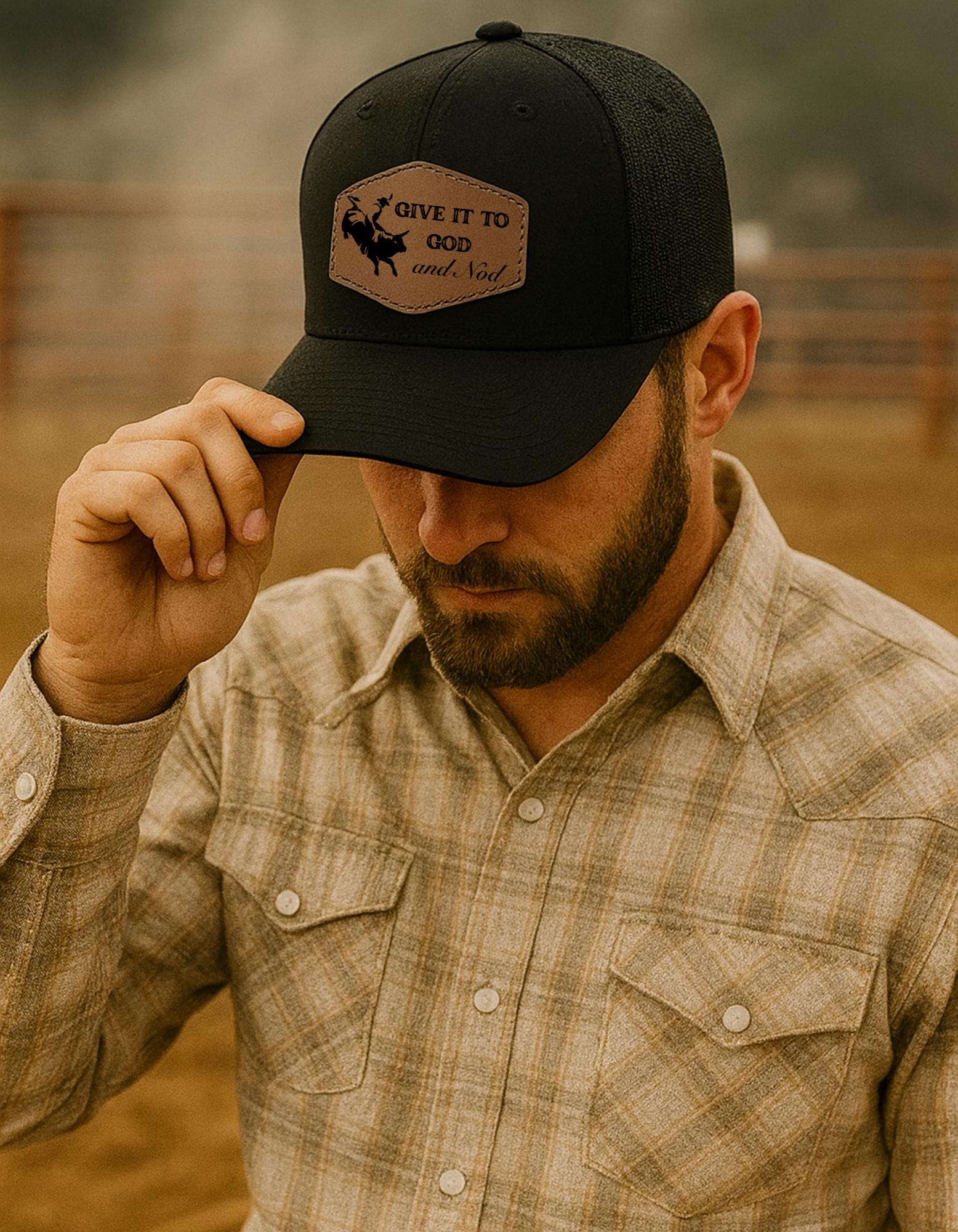 Give It to God and Nod Hat: Bull Rider Rodeo Snapback Trucker Cap - Etsy