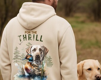 Duck Hunting Hoodie: Labrador Retriever Graphic, Hunter Gift