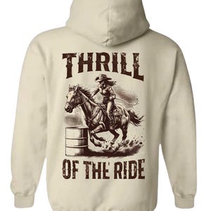Thrill of the Ride Barrel Racing Hoodie: Vintage Rodeo Western Outfit