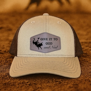 Give It To God and Nod Hat: Bull Rider Rodeo Snapback Trucker Cap