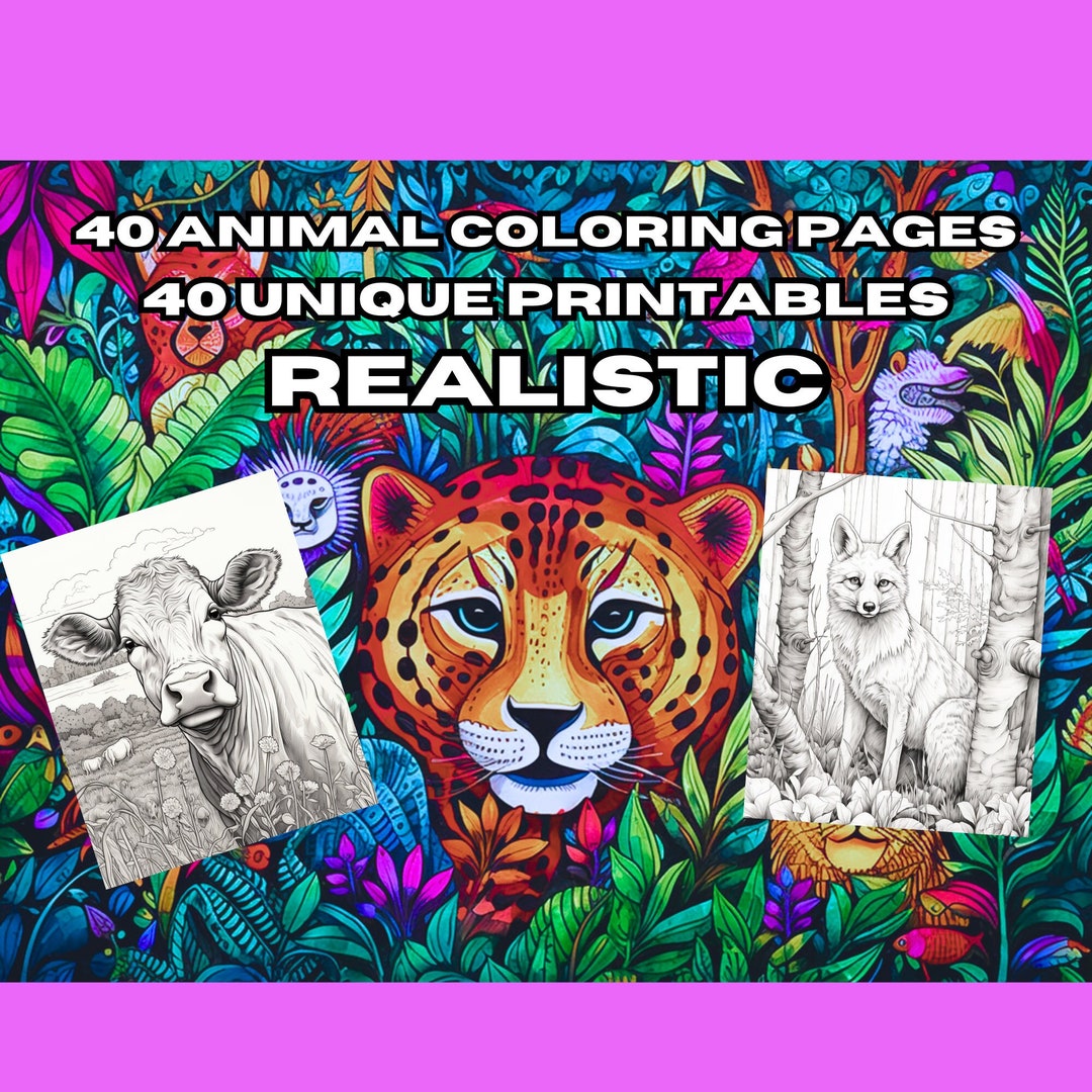 10 Unique Animal Coloring Pages with Names for Learning