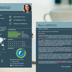 Professionelle Lebenslaufvorlage / Anschreiben / Kreativer Lebenslauf / Marketing-Lebenslauf / Jobsuche / Power Point-Lebenslauf
