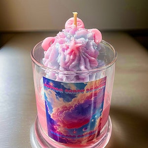 Cotton Candy Dreams Space 12 oz Candle, Astrology Cotton Candy Candle, Vegan gift