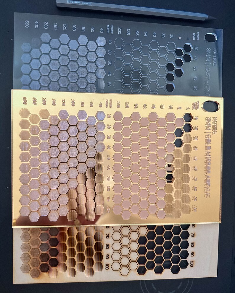 Xtool Creative Space Laser Engrave and Cut Test Grid - Etsy