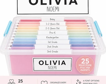 Custom Name Decal Sticker, Milestone Tote Box Label