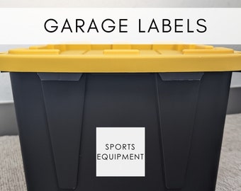 Garage storage labels, Organized labels, Custom labels, Basement storage decals, Holiday organization, Bin labels, Waterproof, Holiday