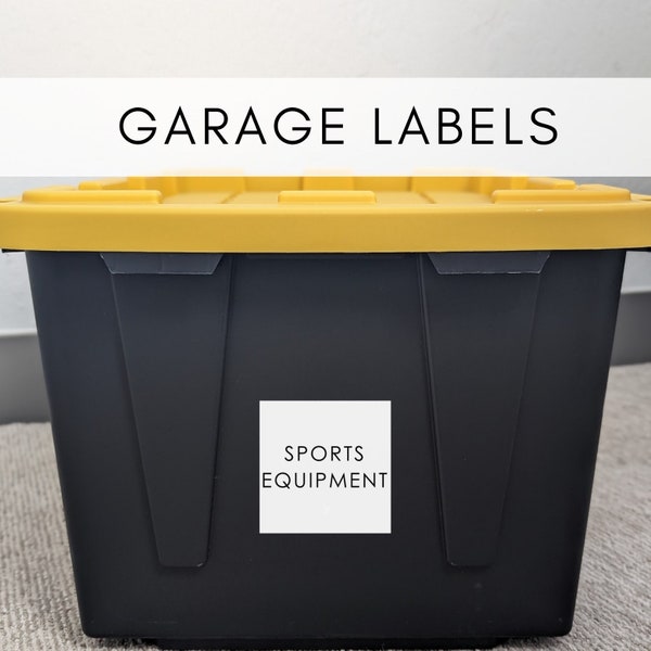 Garage storage labels, Organized labels, Custom labels, Basement storage decals, Holiday organization, Bin labels, Waterproof, Holiday