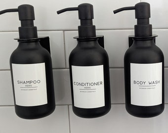 Bathroom Waterproof labels, Shower and Bath, Bathroom Organization, Shampoo, Conditioner, Body Wash, Home Organization, Hand Soap, Lotion