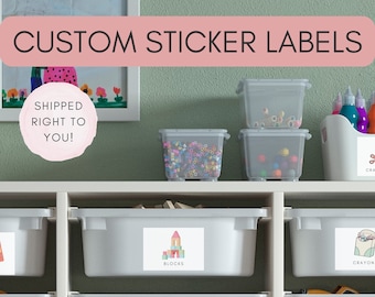 Toy Bin Sticker Labels, Visual Labels, Waterproof Label, IKEA Trofast, Cube Storage,  Playroom organization for toys, Basket, Home, Nursery