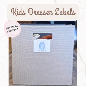 Dresser Drawer Labels, Organization, Trofast, Cube storage, Bin clip, Basket, Kallax Ikea, Vinyl Sticker, Montessori, Fabric, Hangig Ikea