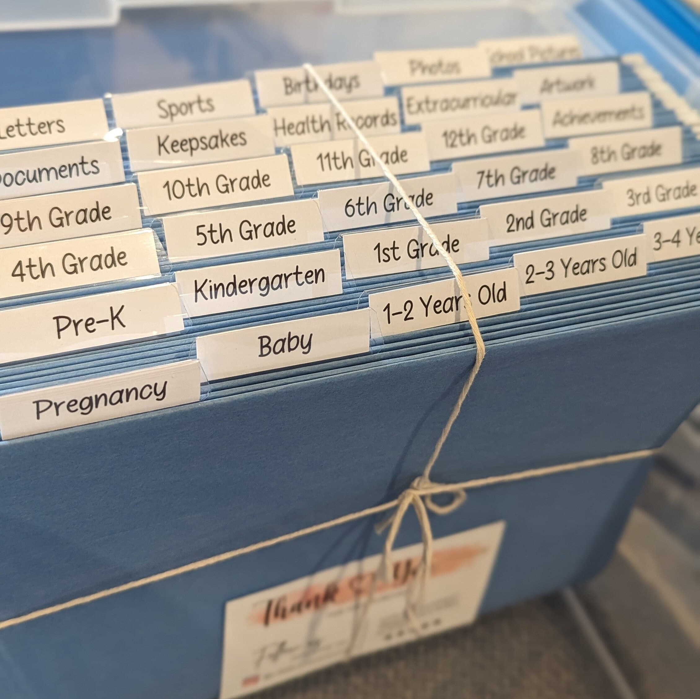 Kids Milestone Keepsake Box Kit, File Folders and Labels - Etsy