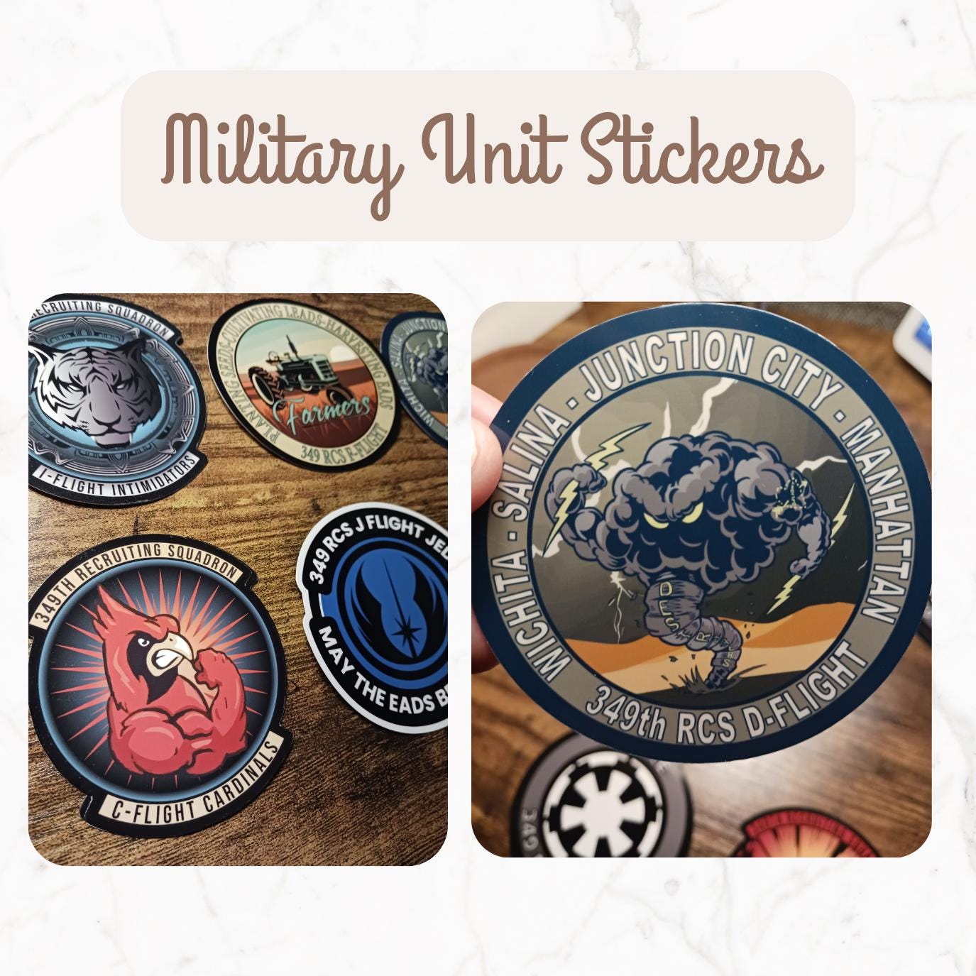 Custom Military/first Responder Logo Unit Stickers, Personalized Vinyl ...
