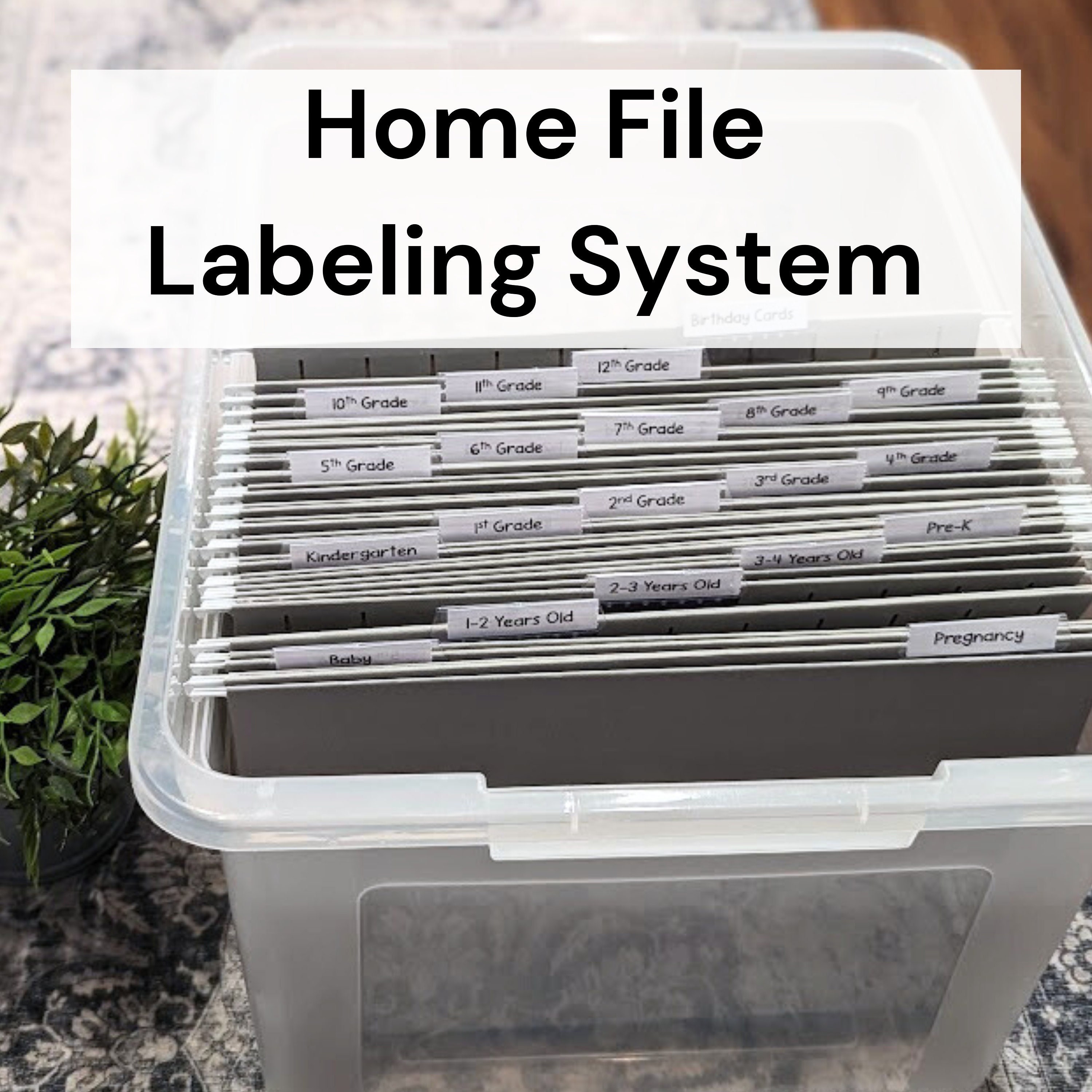 Home organization labels, Precut Home Filing System LABELS, home office, home storage, file cabinet, file storage, organize