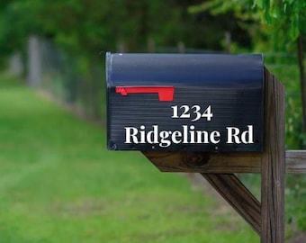 Address Mailbox Decal | Simple Custom Personalized Vinyl Mailbox Decal | New Home | House Numbers for Outside  | Outside Sticker
