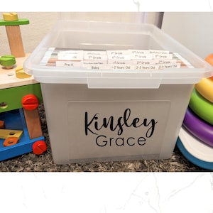 Kids File Box, Milestone Tote, Memory Box , Organization School Box , baby file box, milestone box, keepsake box, Baby Shower Gift, Files