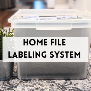 Home Office Labels Precut,  home office, home organization, organize, home storage, file cabinet, file storage,  Home Filing System, family
