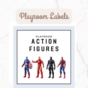 Custom Playroom Labels: Montessori Toy Bin Organization