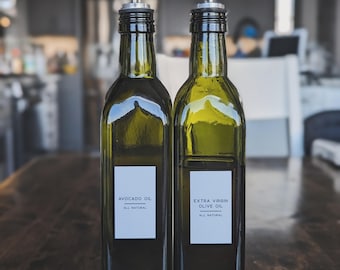 Oil and Vinegar Labels, Waterproof, Kitchen Organization, Olive Oil, Vinegar, Home Organization, Product Label, Pantry, Cooking Label