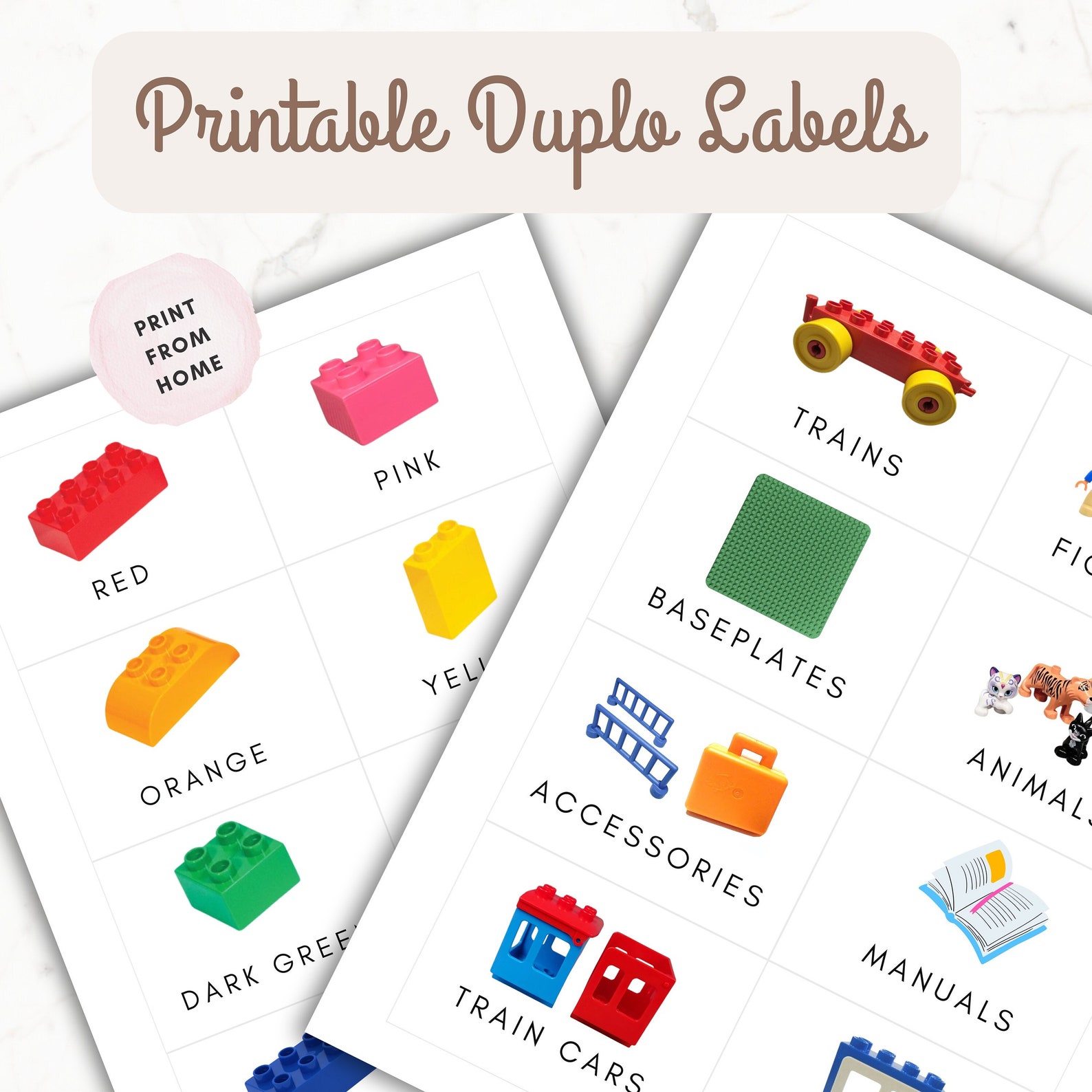Building Bricks Toy Bin Labels, Montessori, Digital File, Trofast ...