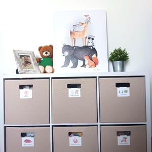 Dresser Drawer Labels, Organization, Trofast, Cube storage, Bin clip, Basket, Kallax Ikea, Vinyl Sticker, Montessori, Fabric, Hangig Ikea
