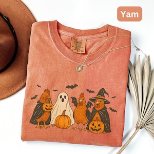 Comfort Colors® Chicken Shirt, Halloween Chicken Tee, Funny Farmer Shirt, Love Chickens, Animal Shirt, Chicken Lover Tee, Chick Or Treat
