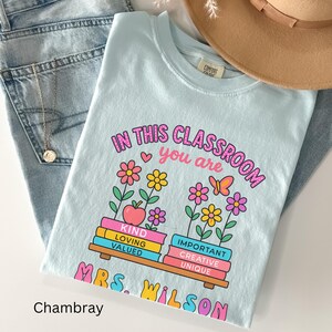 Personalized Teacher Shirt Gift for Teacher Appreciation, Custom Teacher Kindness Shirt, Teacher Team Shirt Teacher Gift,Cute Teacher Tshirt