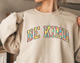 Be Kind Sweatshirt, Be Kind Pastel Brush Stroke Inspirational Shirt, Be Kind Teacher Gift, Positive Quote Womens Unisex Shirt Sweatshirt