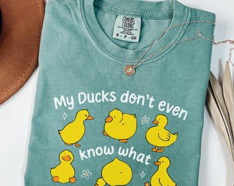 Comfort Colors® Ducks Not In A Row Shirt, Mental Health Tee, Sarcastic Shirt For Men and Women,Mental Health, Duck Lover Shirt Gift