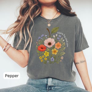 Comfort Colors® Helping Little Minds Grow, Custom Teacher Shirt, Kindergarten Shirt, Floral Teacher Shirt, Teacher Appreciation, Preschool