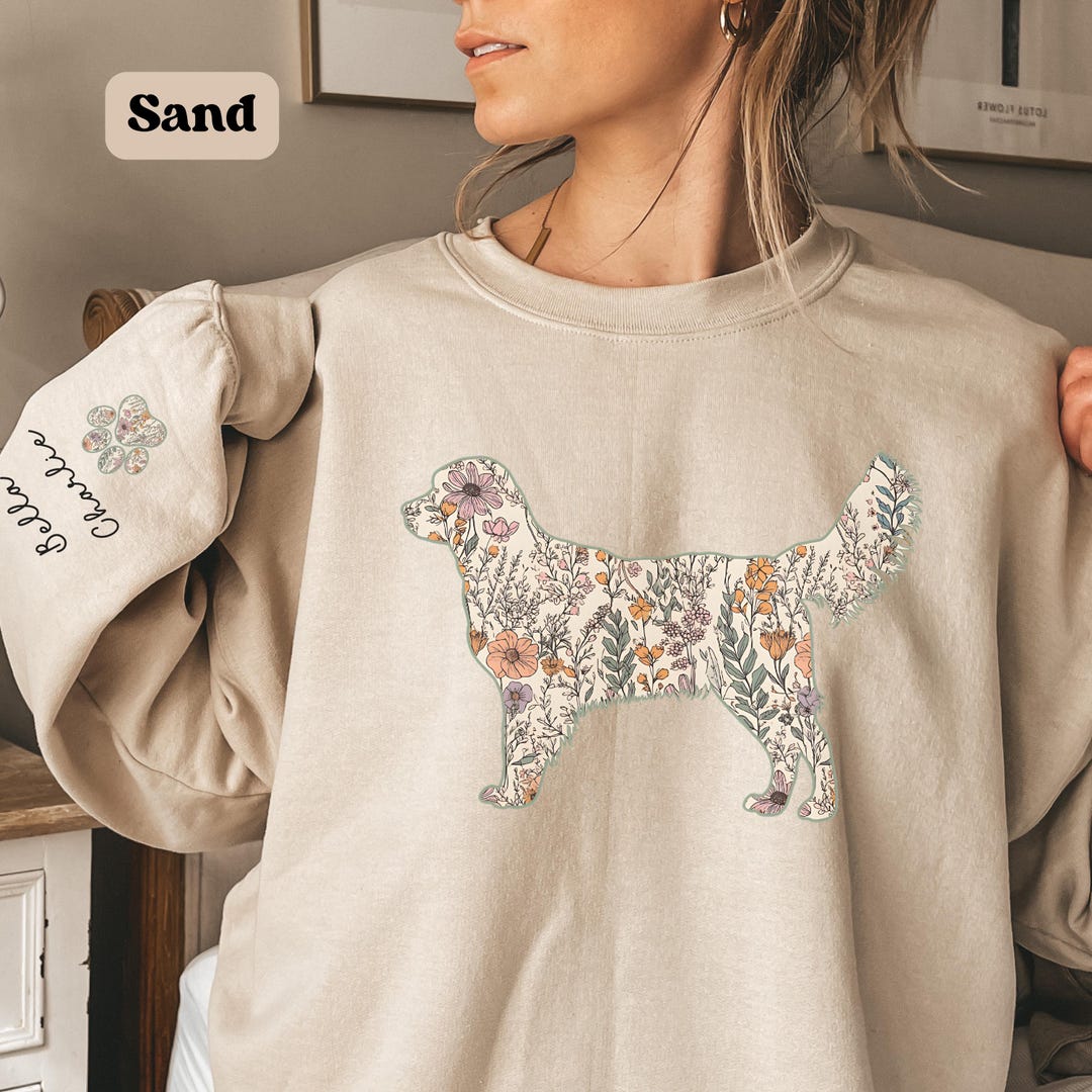 Personalized Golden Retriever Dog Mama Sweatshirt, Custom Dog Mom ...