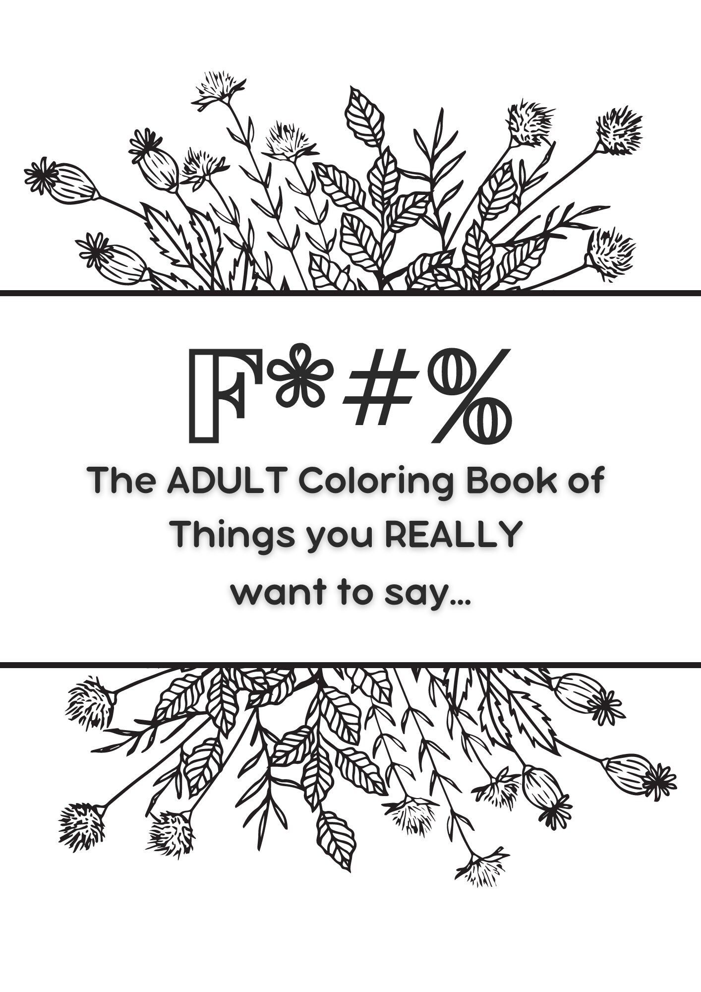 F the ADULT Coloring Book of Things You REALLY Want to Say Etsy