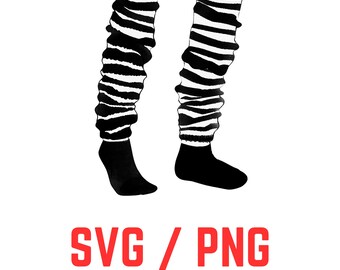Leg Warmers SVG And PNG, Aerobics, Jazzercize. Digital Download.