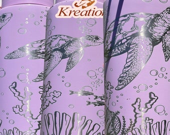 Seaturtle Swimming, Insulated Hot and Cold Travel Mug with Lid