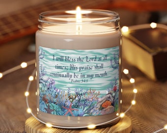 Bible Verse, Christian Faith, Natural Soy Wax Candle