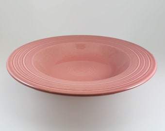 Vintage Fiestaware Rose Pink Bowl Plate Platter Large 1990s