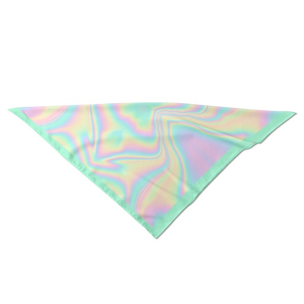 Colorful Pastel Colored Silk and Soft Bandana/Scarf Made for Everyday Wear, Music Festivals, Going-Out, Vacations / Psychedelic Rave Wear